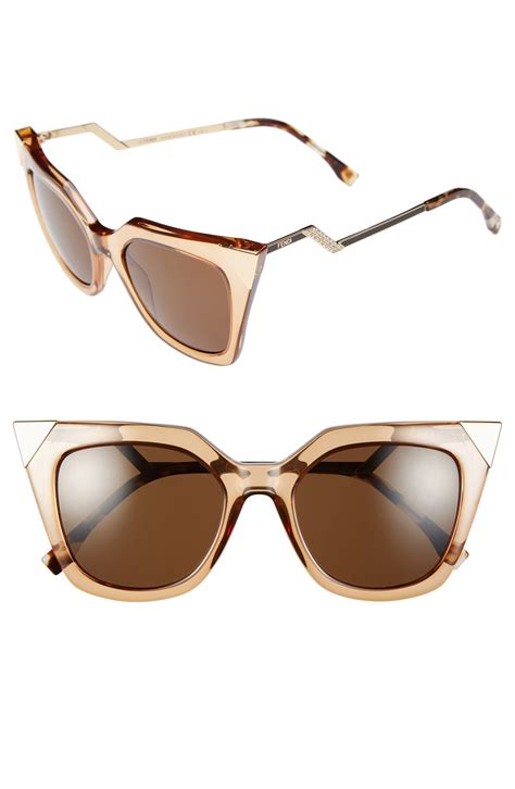 fendi women's cat eye sunglasses 52mm|eyewear Fendi glasses frames.